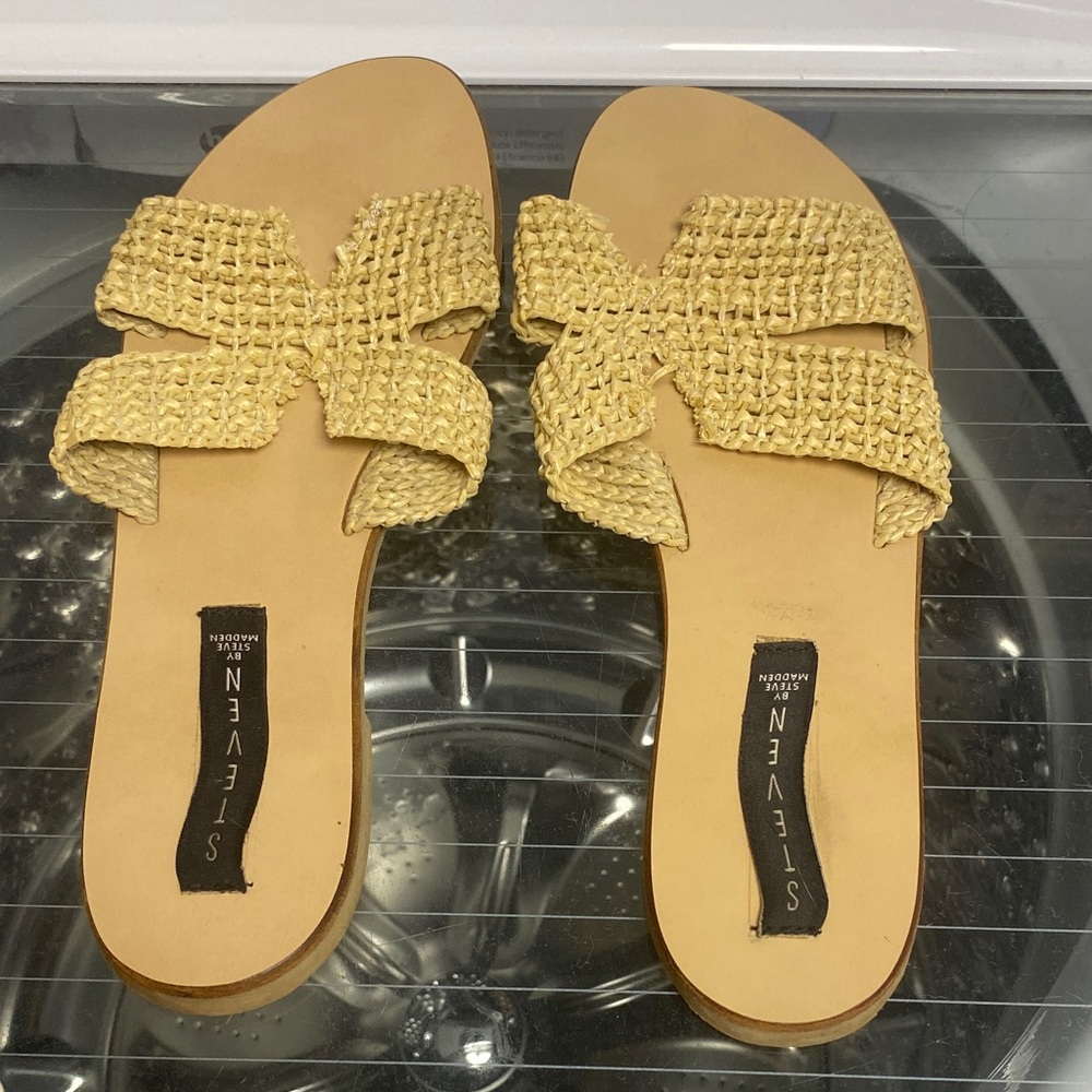 Steve Madden Yellow Woven Sandals